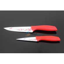 Cuchillo de cocina plástico colorido de la manija 2PCS (SE150006)